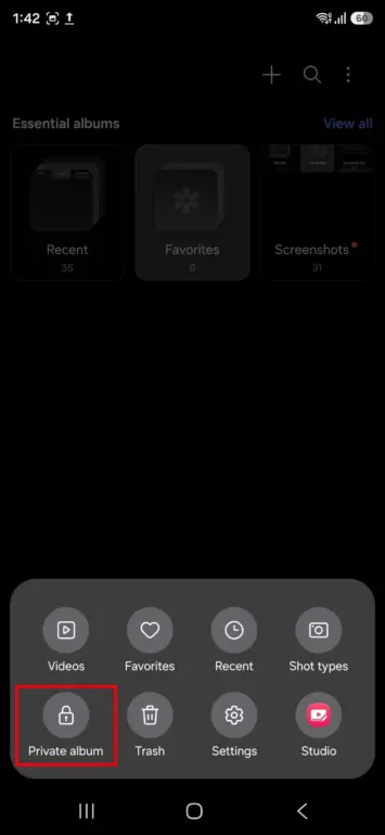 Samsung Gallery Private Album One UI 8 5 2