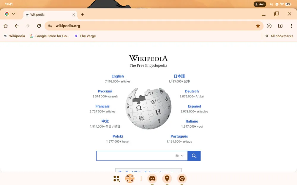 Chrome Android-Lesezeichenleiste, Bild 2