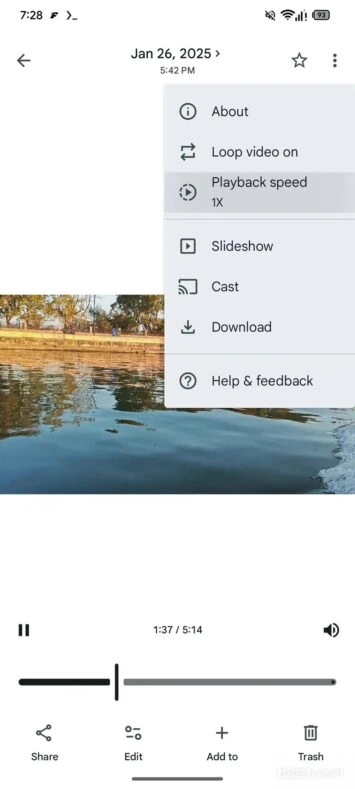 Google Fotos-Wiedergabegeschwindigkeit 1