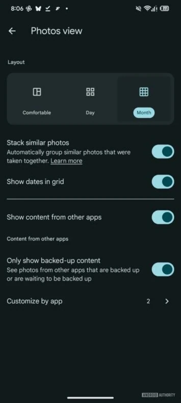 Google Fotos-Rasteransicht 2