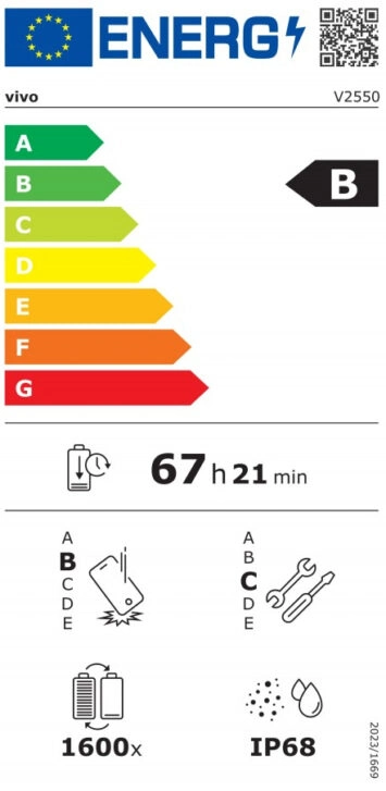 Vivo V70 FE-Energieetikett