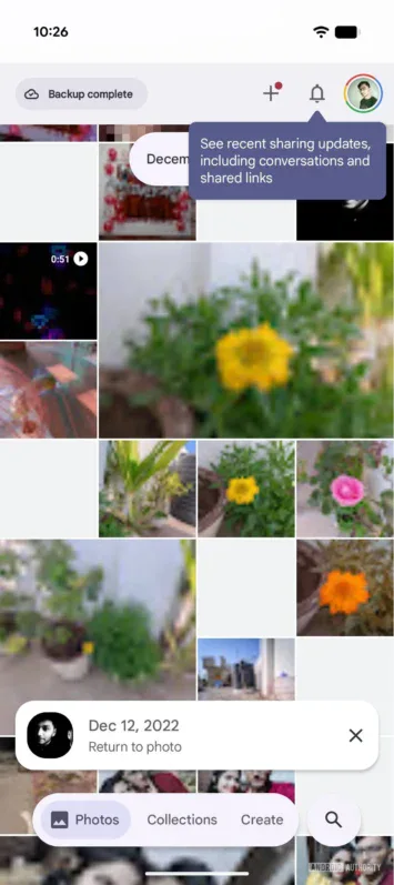 Tag der Google Fotos-Ansicht