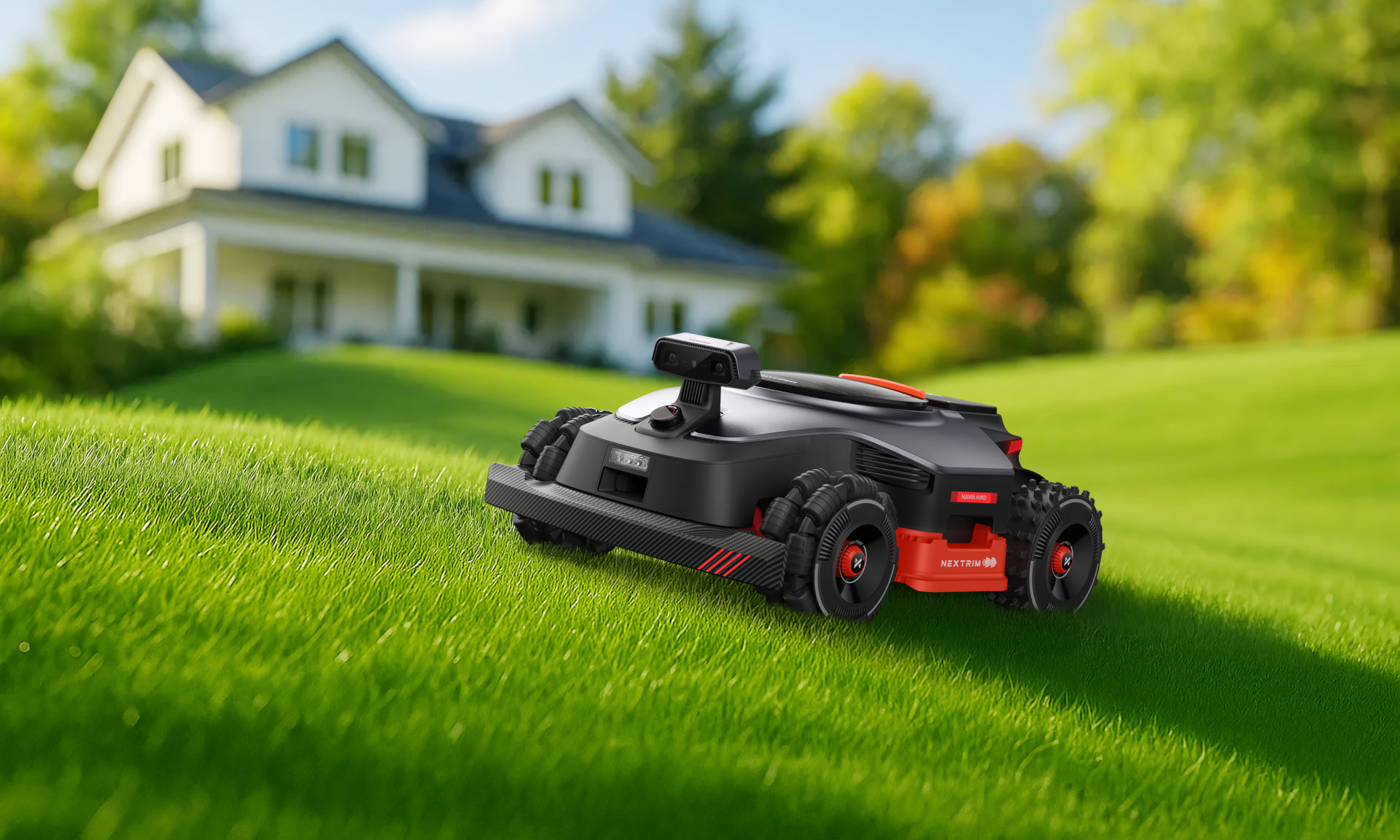 Der NexLawn Navia 6000 ist ein Allrad-Rasenmäher für extragroße Rasenflächen