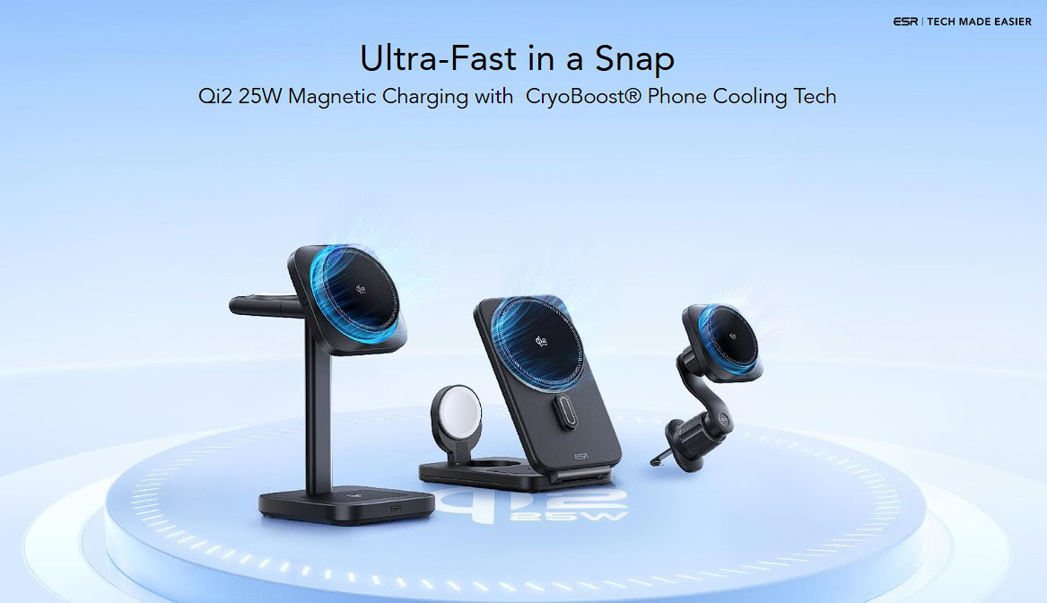 Die neuen 25-W-Qi2-Ladegeräte von ESR beheben endlich das Problem der drahtlosen Überhitzung