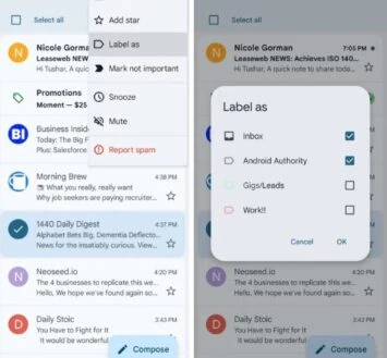 Gmail-Android-Labels