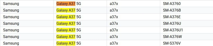 Galaxy A37 Google Play Console 3