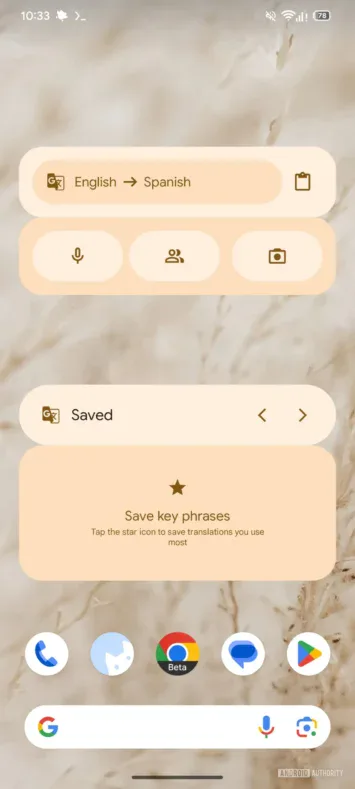 Google Translate – Test 1 für neue Widgets