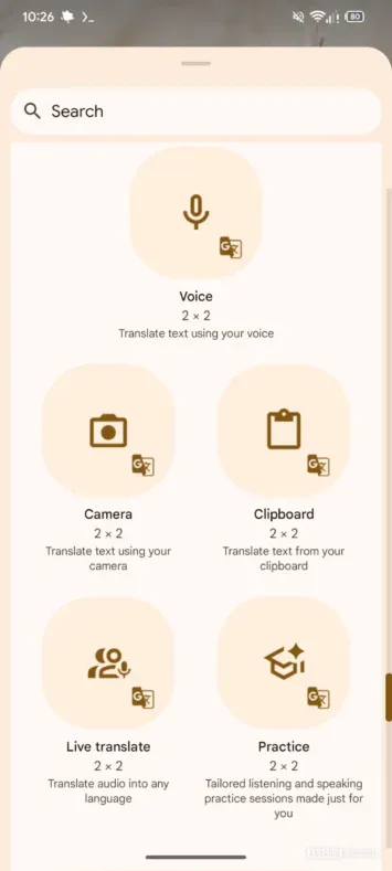Google Translate – Test 2 für neue Widgets