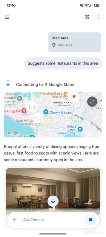 Gemini AI Google Maps-Anhangsfunktion 6