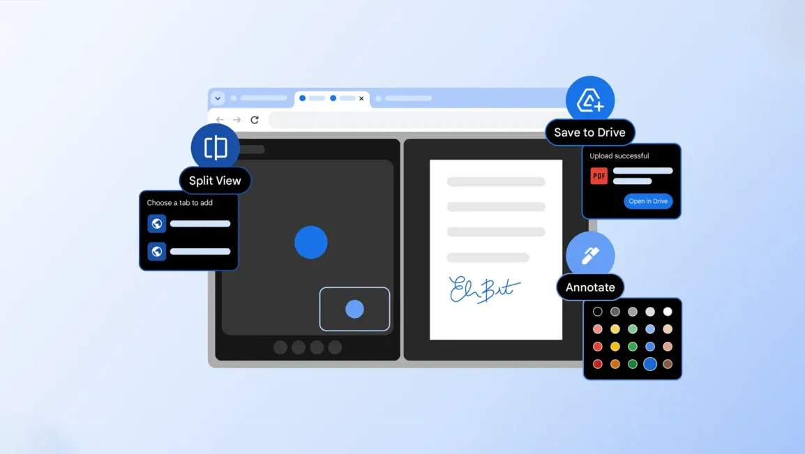 Natives geteiltes Bildschirmbild von Google Chrome 1