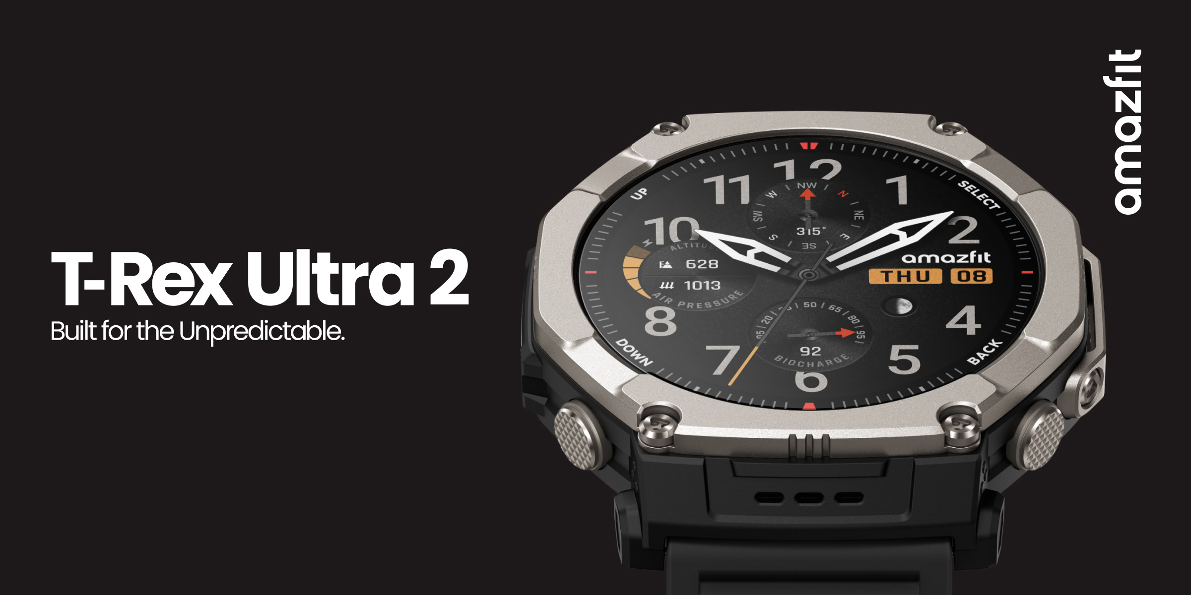 Amazfit sagt, sein neuer T-Rex Ultra 2 sei es "Entwickelt für das Extreme"