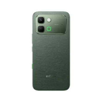 Rückseite des Infinix Note Edge 5G in Seidengrün