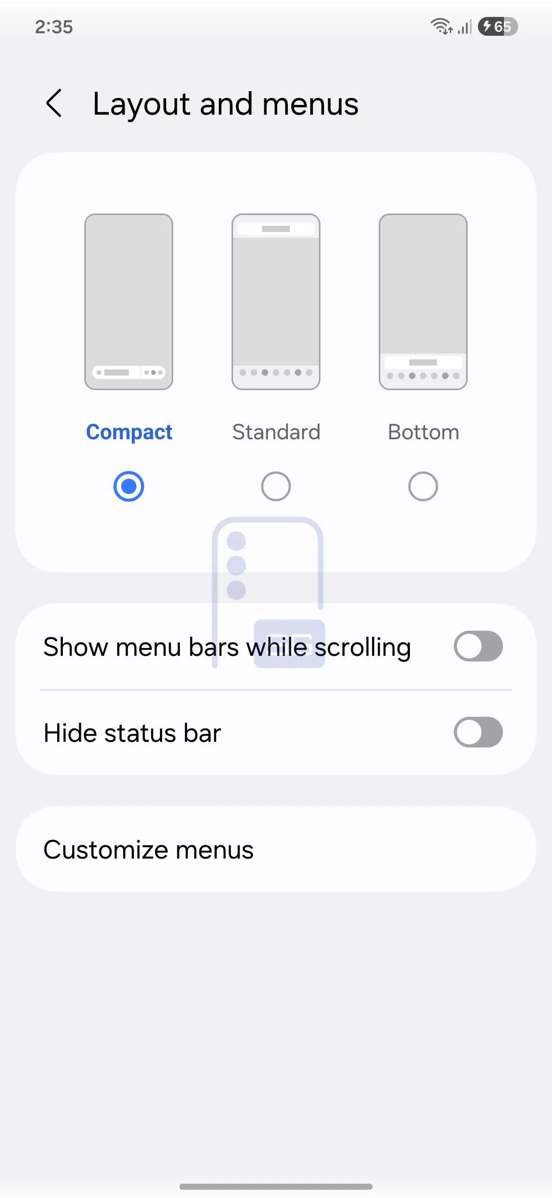 One UI 9 Samsung Internet Compact Suchleiste 2