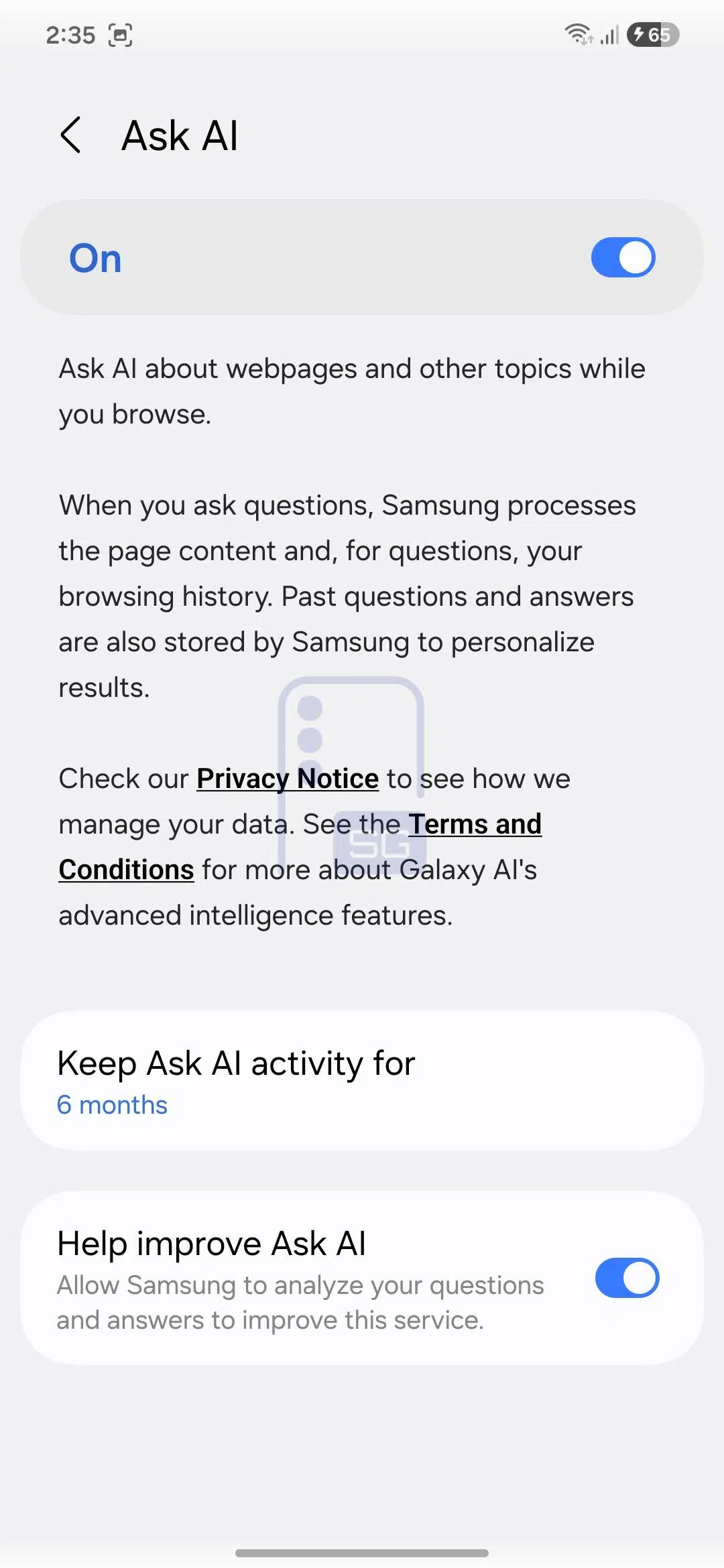 One UI 9 Ask AI-Funktion Samsung Internet Browser App 3