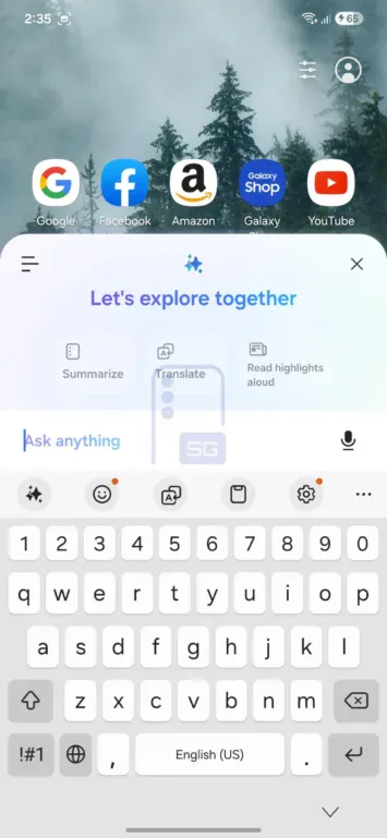 One UI 9 Ask AI-Funktion Samsung Internet Browser App 1