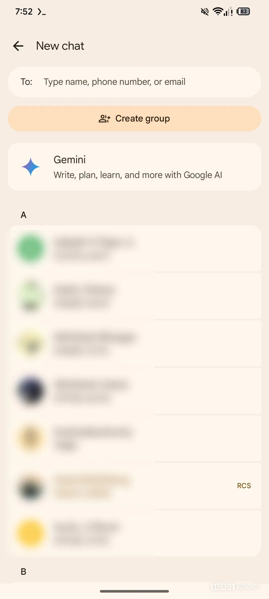 Google Messages: Erstellen eines neuen Gruppenchats 1