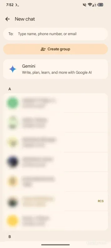 Google Messages: Erstellen eines neuen Gruppenchats 1