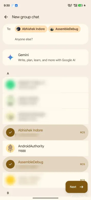 Google Messages Neue Gruppenchat-Erstellung 4