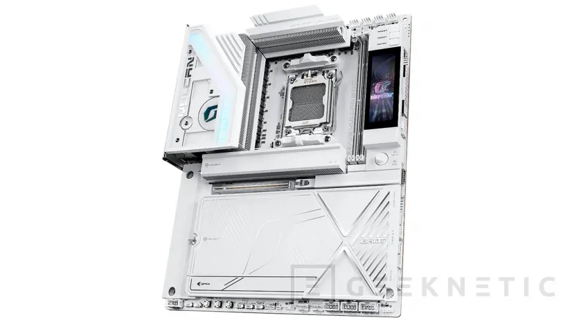 Geeknetic Colorful estrena una placa X870E blanca con pantalla, USB4 y cinco ranuras M.2 2