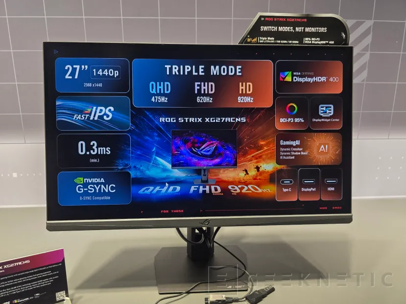 Geeknetic ASUS anuncia sus monitores ROG Strix "Triple Mode" con hasta 920 Hz y resoluciones variables 2