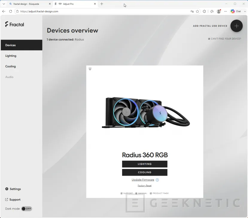 Geeknetic Fractal Design Radius 360 RGB Review, espectacular ARGB y Adjust Pro en un kit accesible 13
