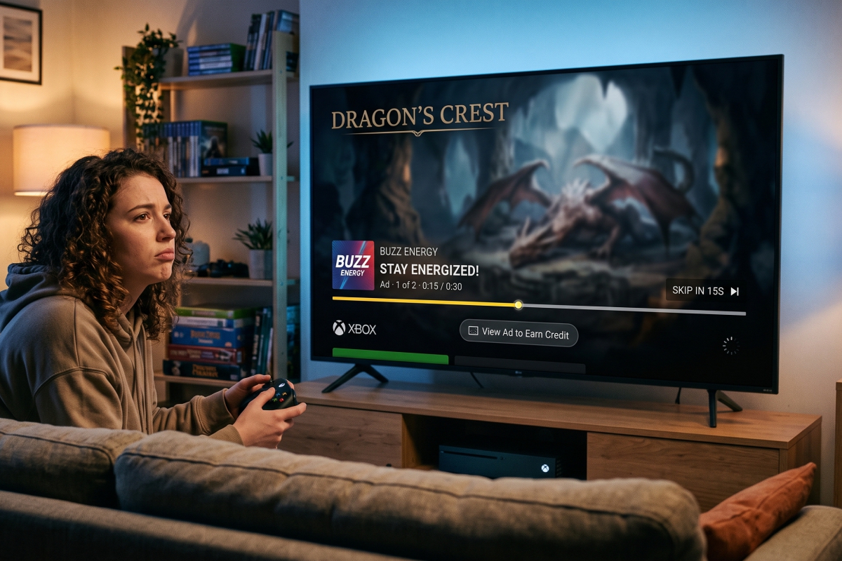 Microsoft ha patentado un sistema para mostrar anuncios en los juegos durante pantallas de carga y otras pausas