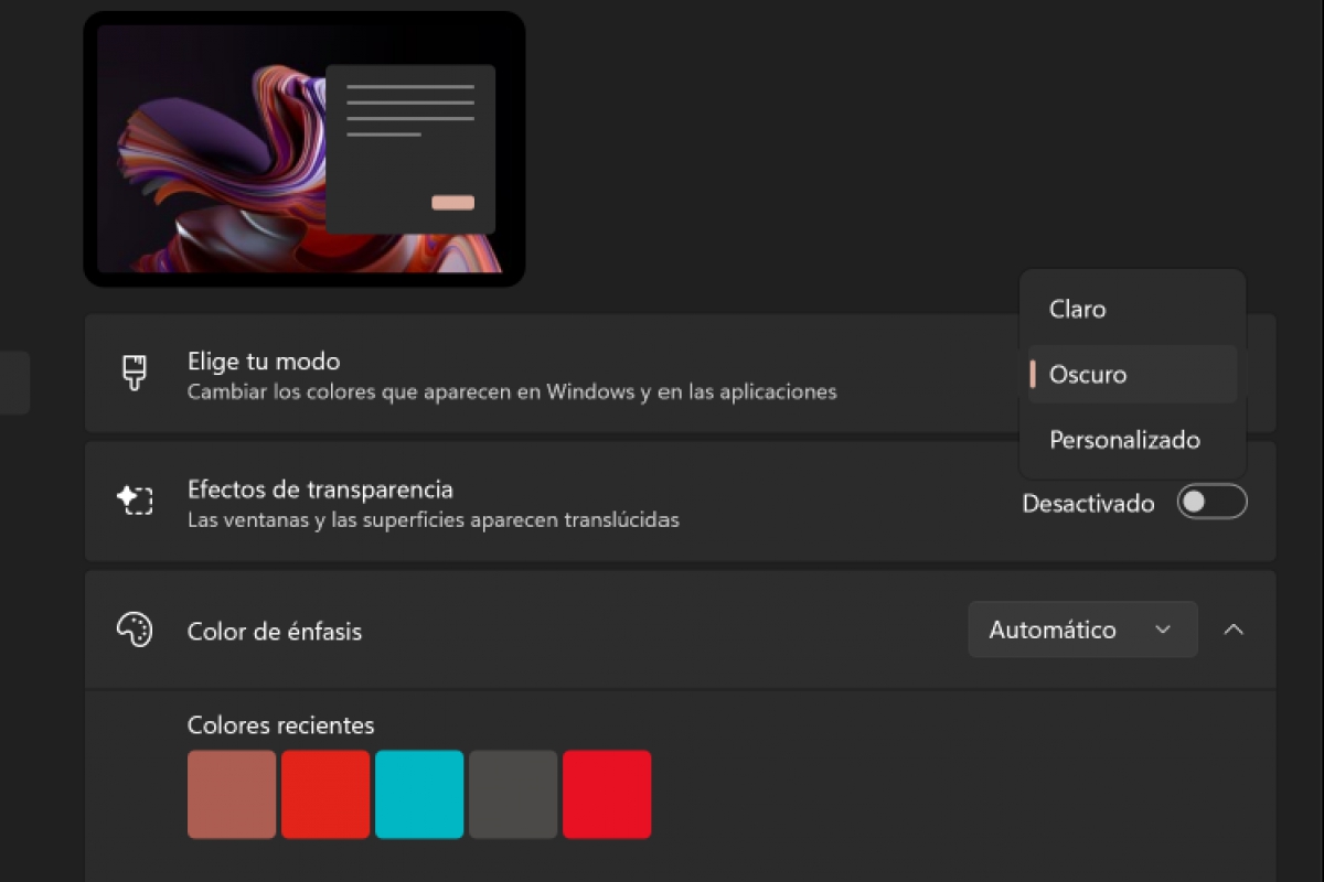 Windows 11 introducirá el cambio automático entre el modo claro y oscuro