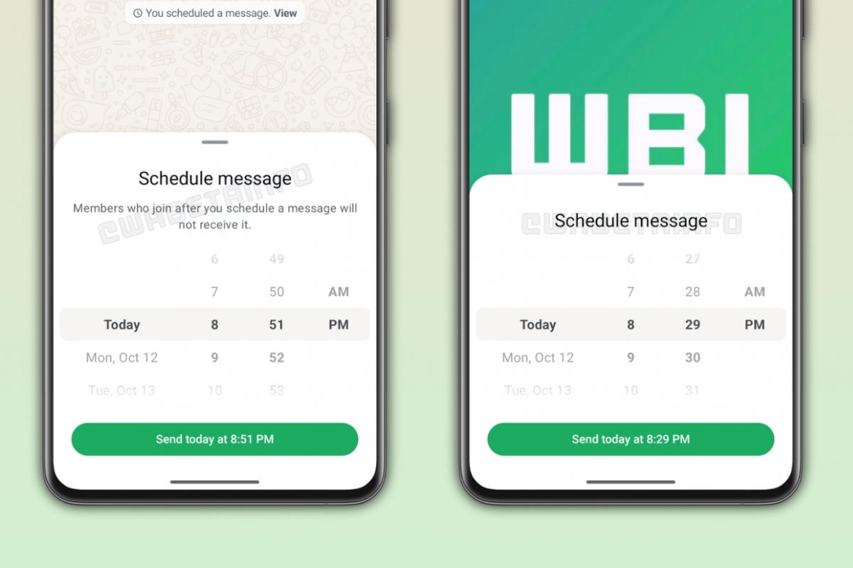 WhatsApp permitirá enviar mensajes programados hasta 2 semanas después