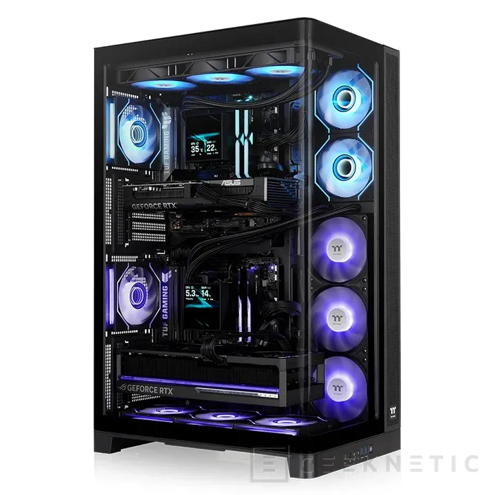 Geeknetic Thermaltake presenta cinco PC para IA y gaming: hasta dos sistemas y seis GPU en una torre 4