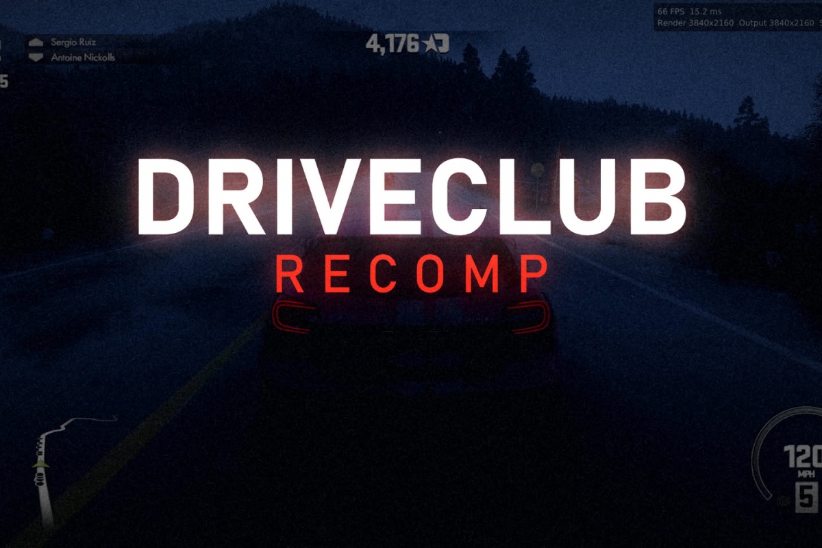 DriveClub Recomp permite ejecutar el juego de PS4 de forma nativa en PC con Vulkan y resolución hasta 8K